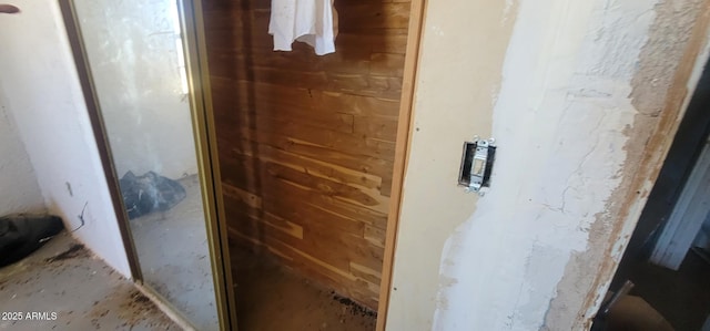 interior space featuring walk in shower