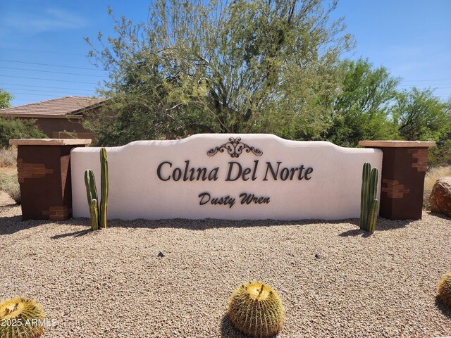 view of community sign