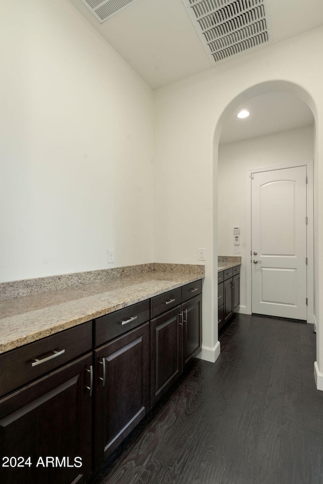 interior space featuring dark hardwood / wood-style flooring