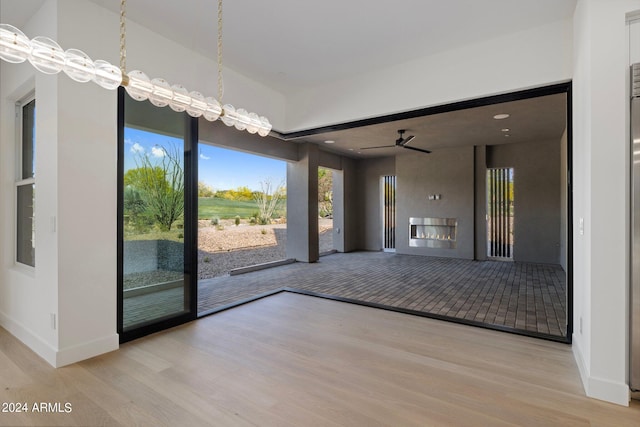 interior space featuring light wood-type flooring