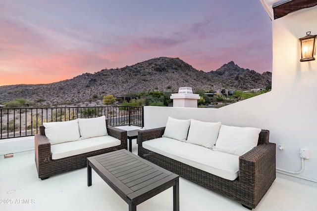 6556 N Arizona Biltmore Cir, Phoenix, AZ 85016 - view of patio featuring an outdoor hangout area and a mountain view
