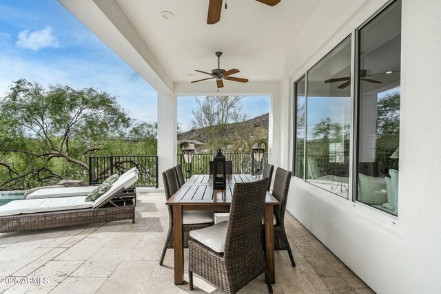 6556 N Arizona Biltmore Cir, Phoenix, AZ 85016 - view of patio featuring ceiling fan