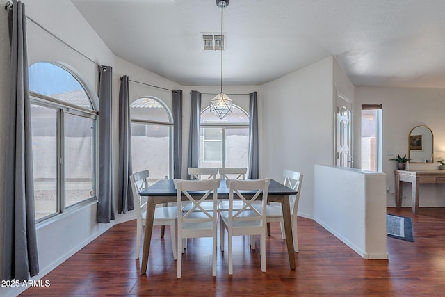 17403 N 16th Pl, Phoenix, AZ 85022 - dining area with plenty of natural light, dark wood-style floors, and baseboards