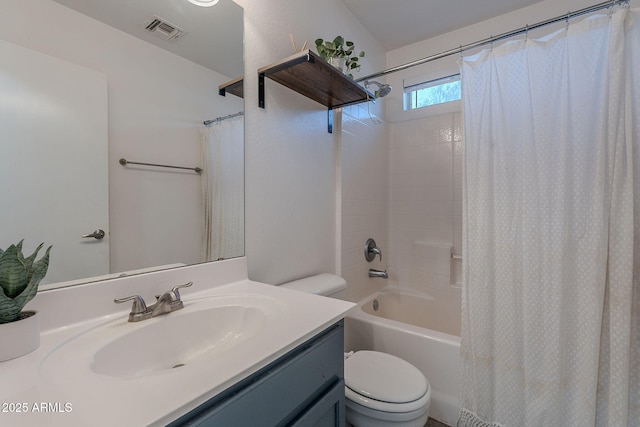 17403 N 16th Pl, Phoenix, AZ 85022 - full bathroom with toilet, vanity, and shower / bath combination with curtain