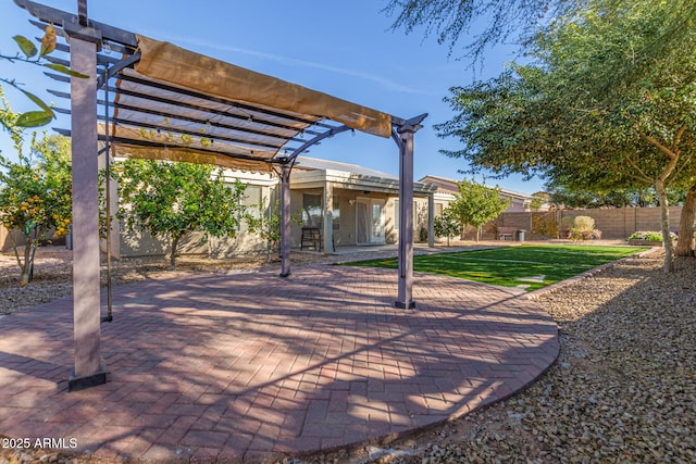 view of patio / terrace with a pergola