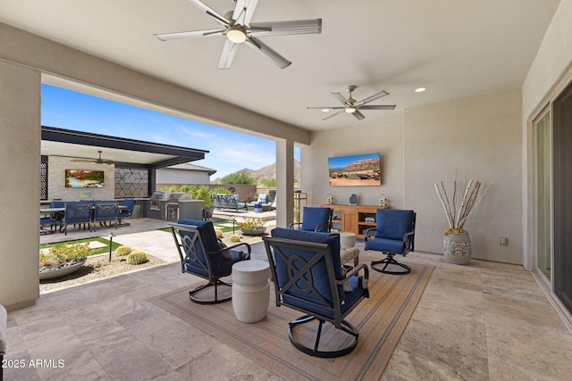 20795 W San Juan Ave, Buckeye, AZ 85396 - view of patio with a ceiling fan and outdoor dining space