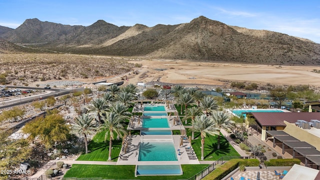 20795 W San Juan Ave, Buckeye, AZ 85396 - bird's eye view of a pool and mountains