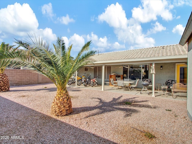 rear view of house with a patio area