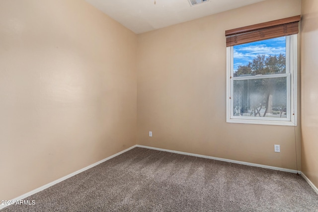 view of carpeted spare room