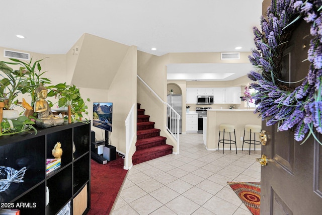 view of tiled entrance foyer