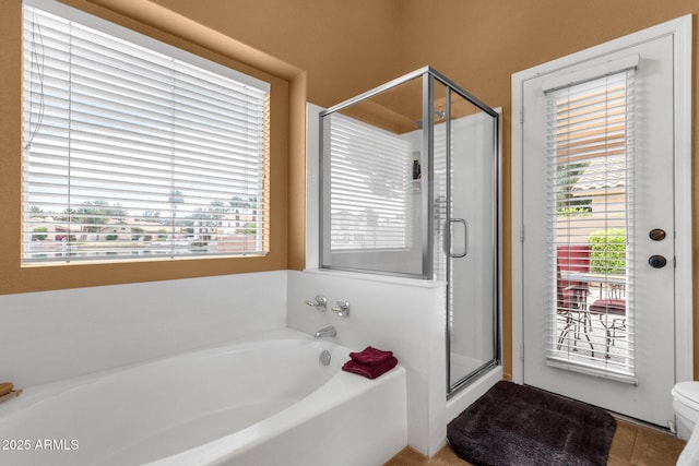1558 W Maplewood St, Chandler, AZ 85286 - bathroom with a garden tub, a stall shower, and toilet