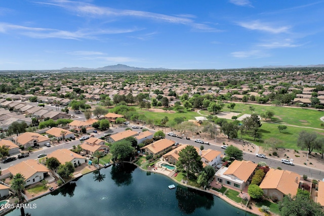 1558 W Maplewood St, Chandler, AZ 85286 - aerial overview of property's location featuring nearby suburban area and a water and mountain view