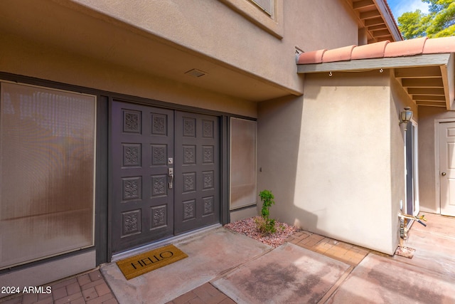 view of doorway to property