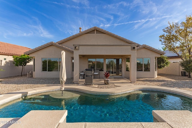 17562 W Desert Sage Dr, Goodyear, AZ 85338 - view of swimming pool with a fenced backyard and a patio area