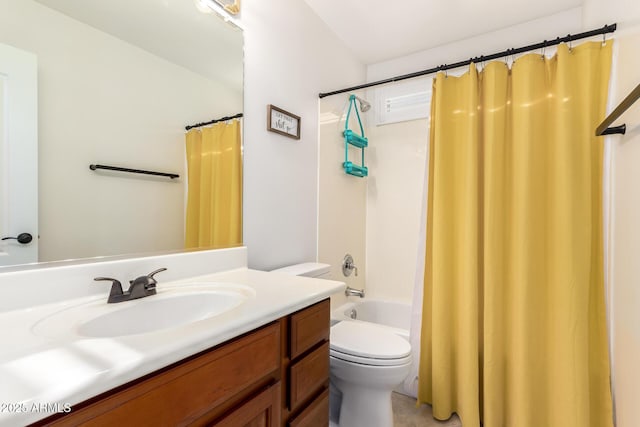 17562 W Desert Sage Dr, Goodyear, AZ 85338 - bathroom with vanity, toilet, and shower / bath combo