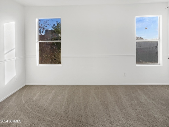 view of carpeted spare room