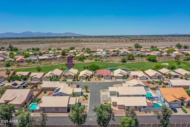11547 W King Snake Ct, Surprise, AZ 85378 - aerial view of residential area featuring a mountain backdrop