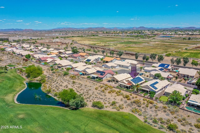 11547 W King Snake Ct, Surprise, AZ 85378 - aerial view of residential area featuring a water and mountain view