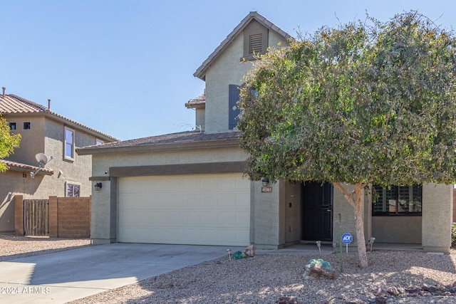 view of front of house featuring a garage