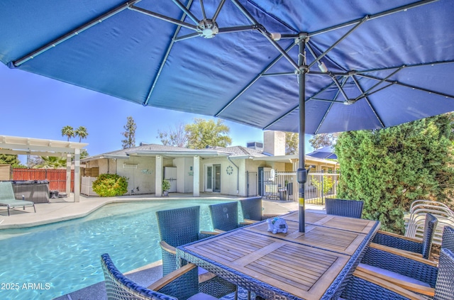 2046 E Downing St, Mesa, AZ 85213 - view of pool with a patio and outdoor dining space
