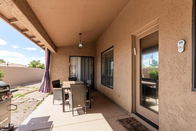 1207 E Clearview Dr, Casa Grande, AZ 85122 - view of patio / terrace with fence and outdoor dining space