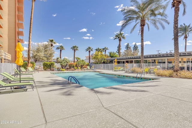 view of pool featuring a patio area