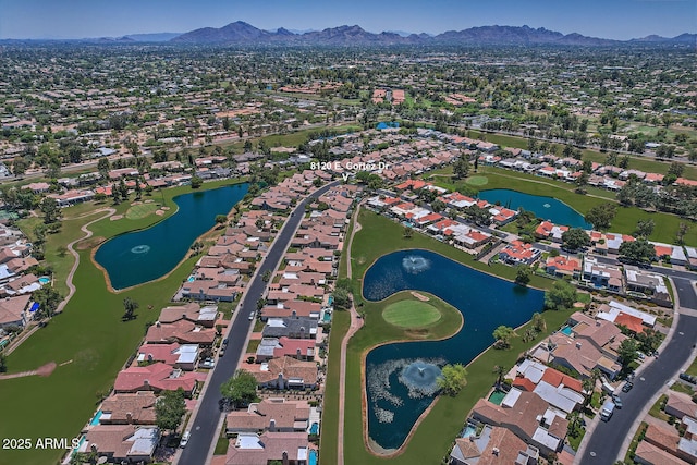 8120 E Cortez Dr, Scottsdale, AZ 85260 - aerial view of property and surrounding area with nearby suburban area and a water and mountain view
