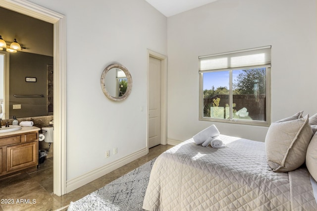 bedroom with sink