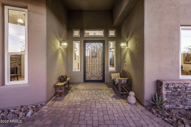 view of doorway to property