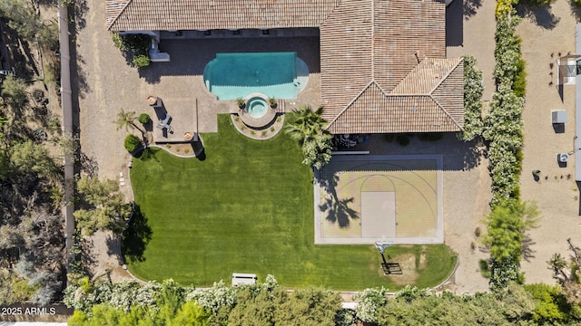birds eye view of property