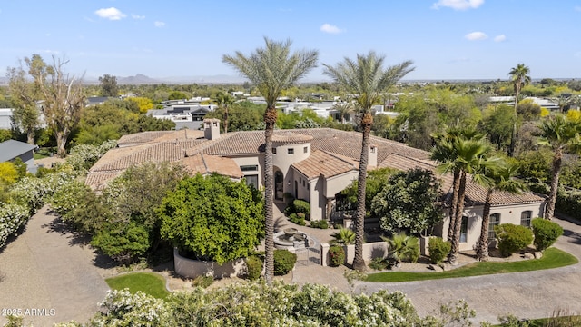 drone / aerial view featuring a residential view