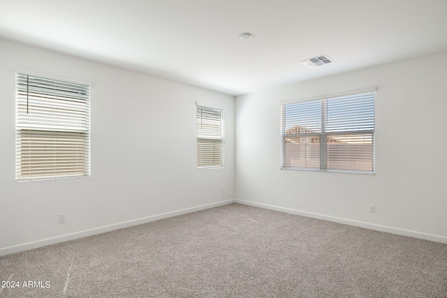 unfurnished room with carpet floors