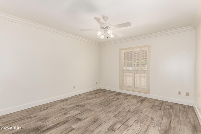38 E Calavar Rd, Phoenix, AZ 85022 - unfurnished room featuring crown molding, wood finished floors, and a ceiling fan