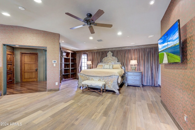 unfurnished bedroom featuring light wood-type flooring