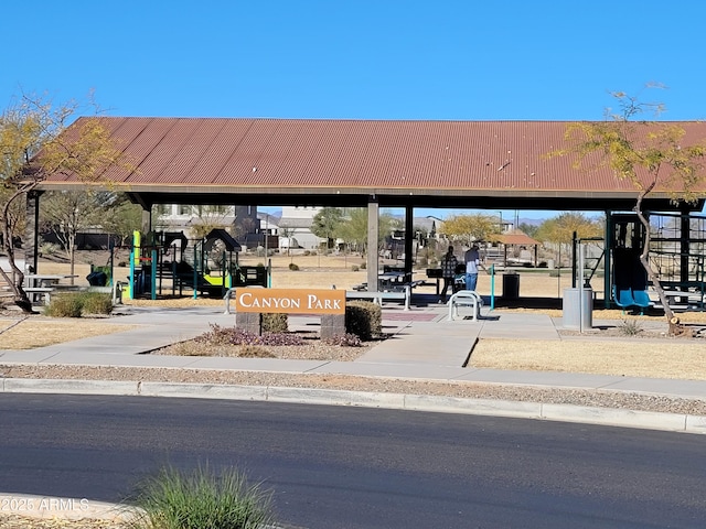 view of property's community featuring playground community