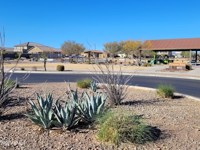 view of road featuring curbs and sidewalks