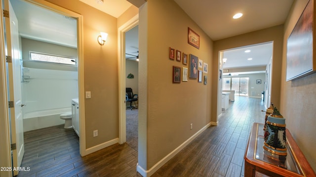 hall with a wealth of natural light