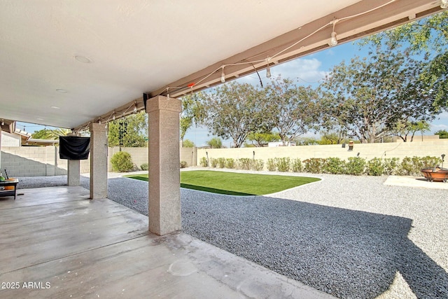 view of patio / terrace featuring a fenced backyard