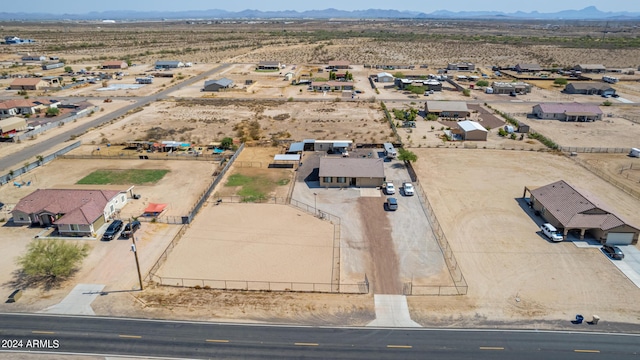 aerial view with a mountain view and a desert view