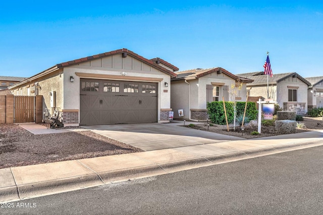 view of front of home featuring a garage