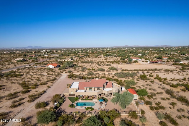 aerial view featuring a mountain view