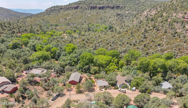 aerial view featuring a mountain view