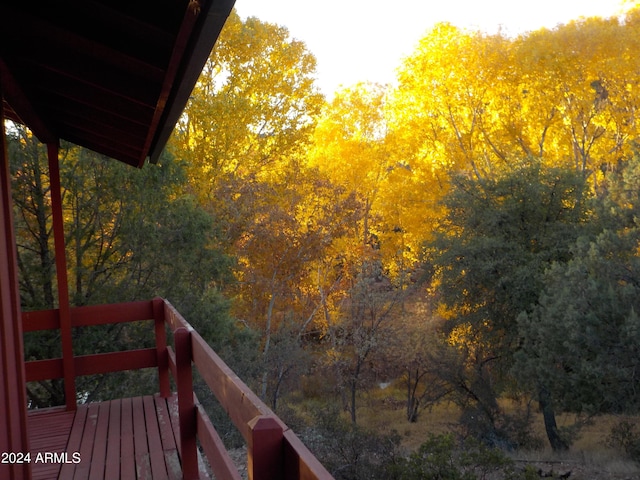 view of wooden terrace