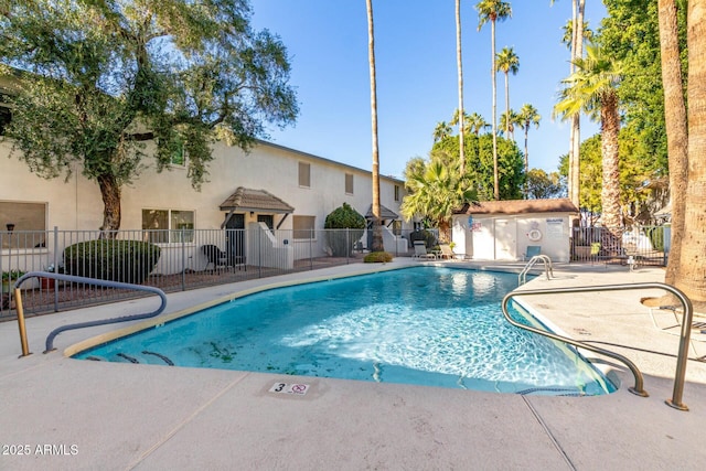 view of pool with a patio area