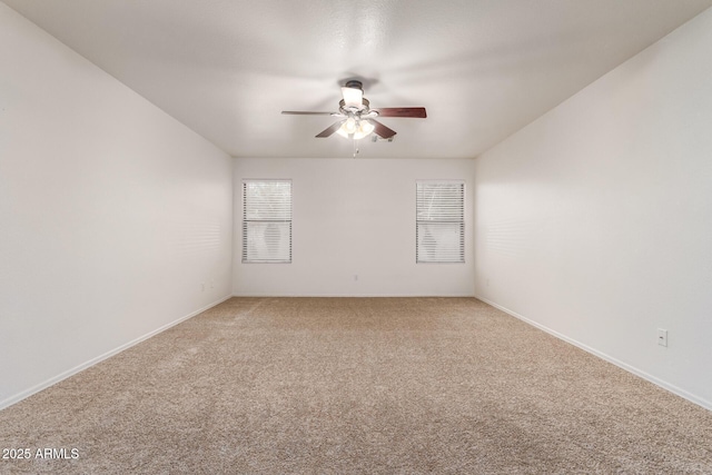 6085 S Wilson Dr, Chandler, AZ 85249 - unfurnished room featuring a ceiling fan, light carpet, and baseboards