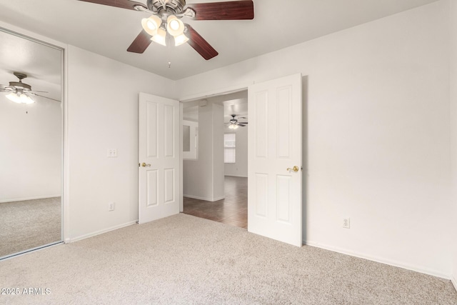 6085 S Wilson Dr, Chandler, AZ 85249 - unfurnished bedroom featuring carpet floors, ceiling fan, and baseboards