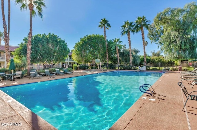 view of pool with a patio area