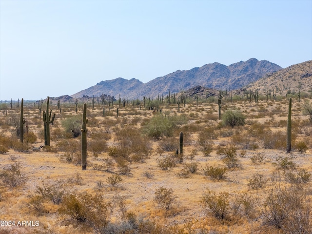 property view of mountains with a rural view