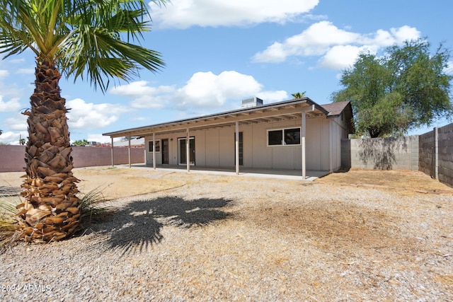 back of house featuring a patio area