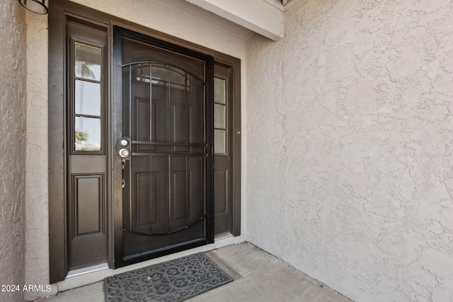 view of doorway to property